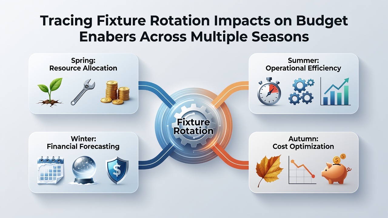 Chart displaying budget enabler point returns during rotated fixture periods from 2022 to 2025